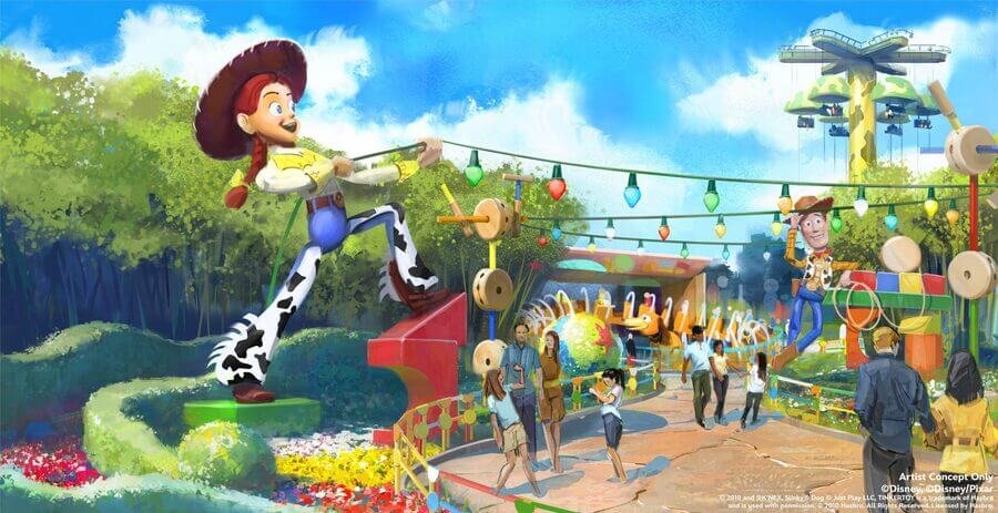 La nueva entrada a Toy Story Playland desde la nueva avenida de Walt Disney Studios Disneyland Paris